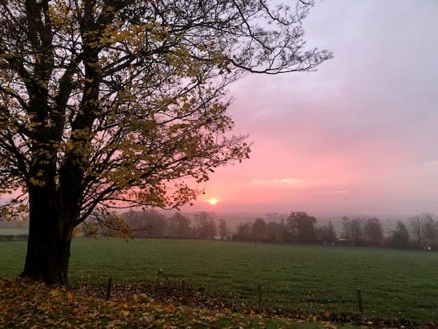 Autumn sunset at The Hermitage
